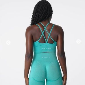 NVGTN flourish bra teal size medium EUC